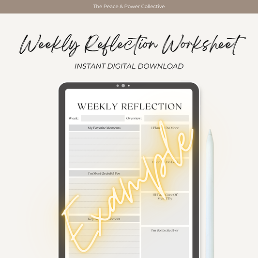 Weekly Reflection Worksheet