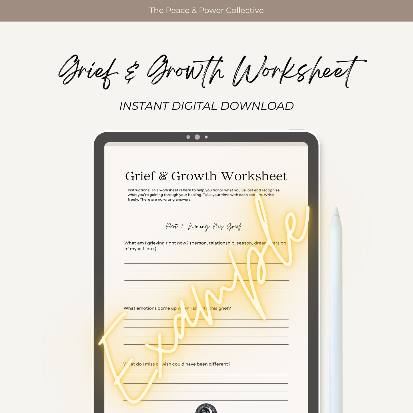 Grief & Growth Worksheet
